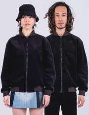 1ER MAI - Bomber Jacket in Black Corduroy