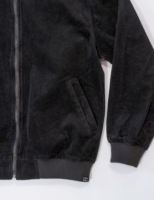 1ER MAI - Bomber Jacket in Black Corduroy