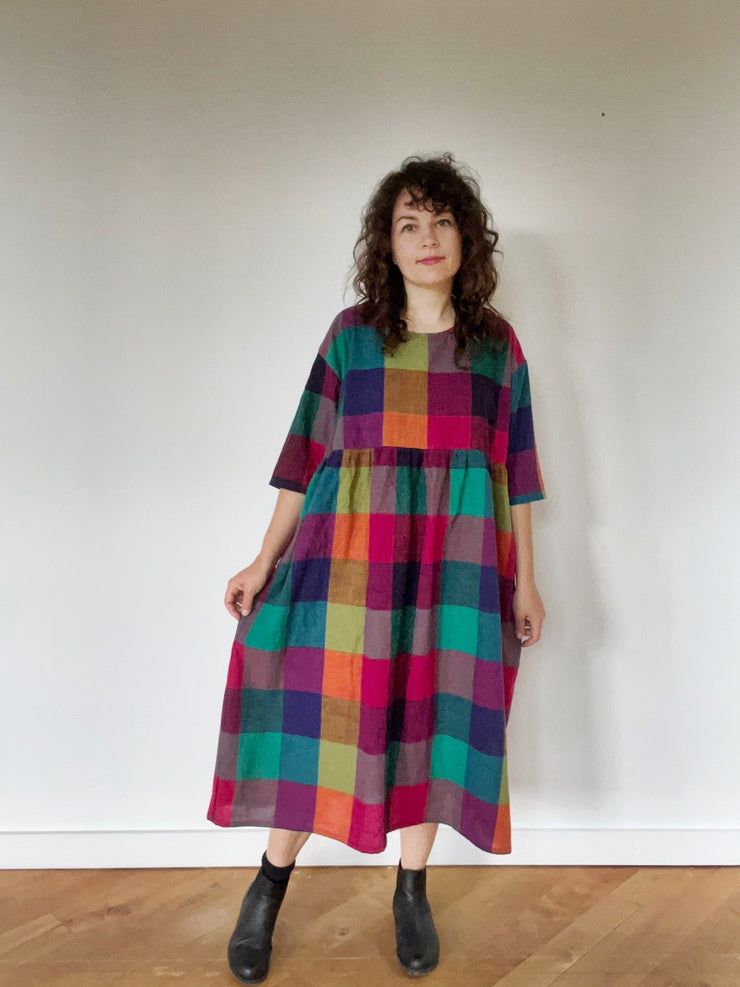 SUPAYANA - Rainbow Plaid Midi Dress