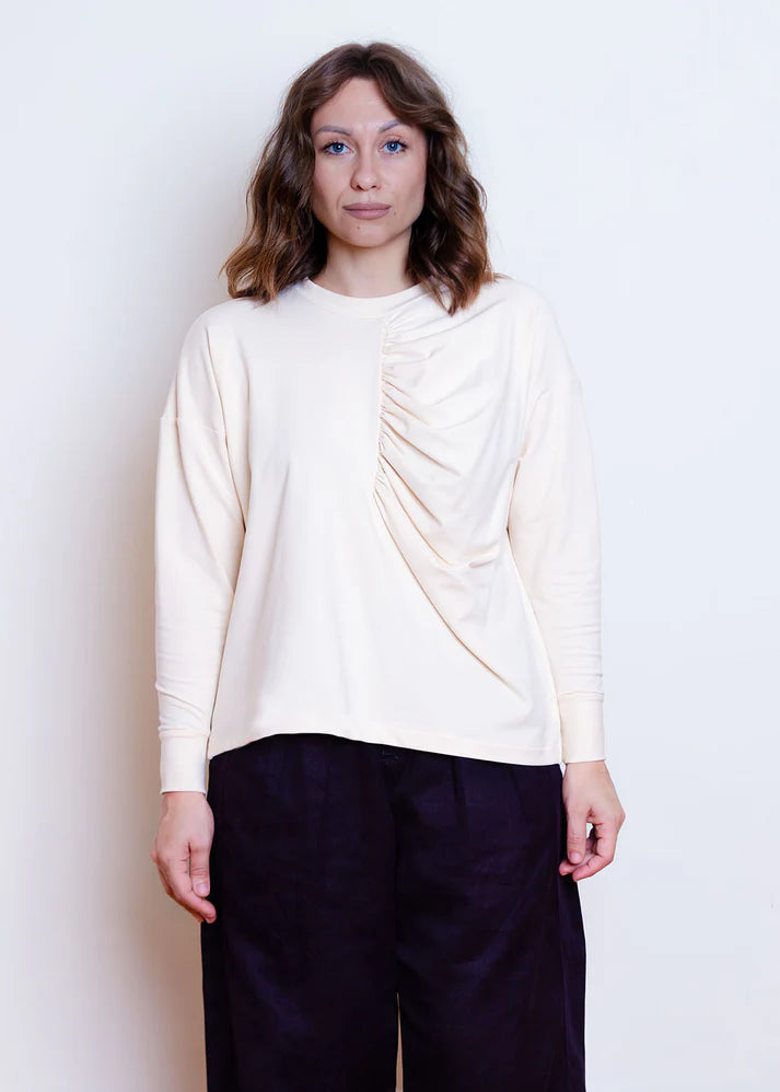 ANDREA.G - Astrid long sleeved top cream