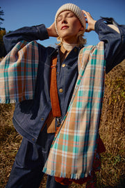 DISPATCH Plaid Eco Cotton Blend Twill scarf