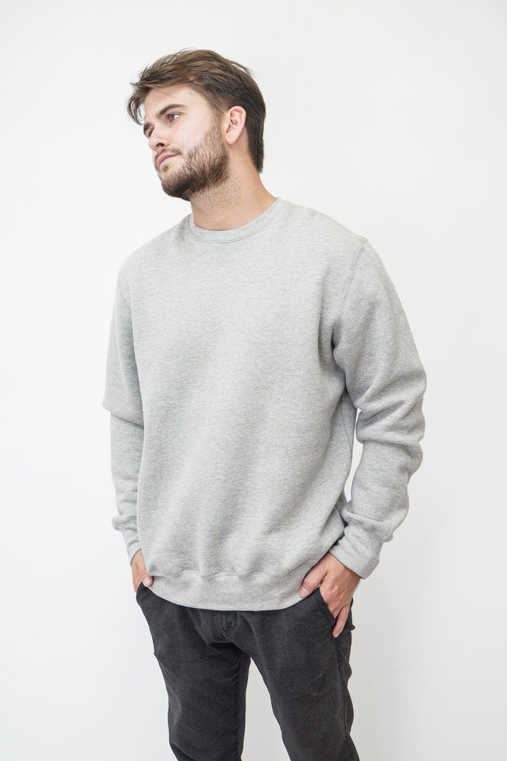 ALN - Aulne pale grey long-sleeve fleece sweater