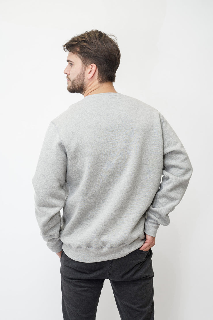 ALN - Aulne pale grey long-sleeve fleece sweater