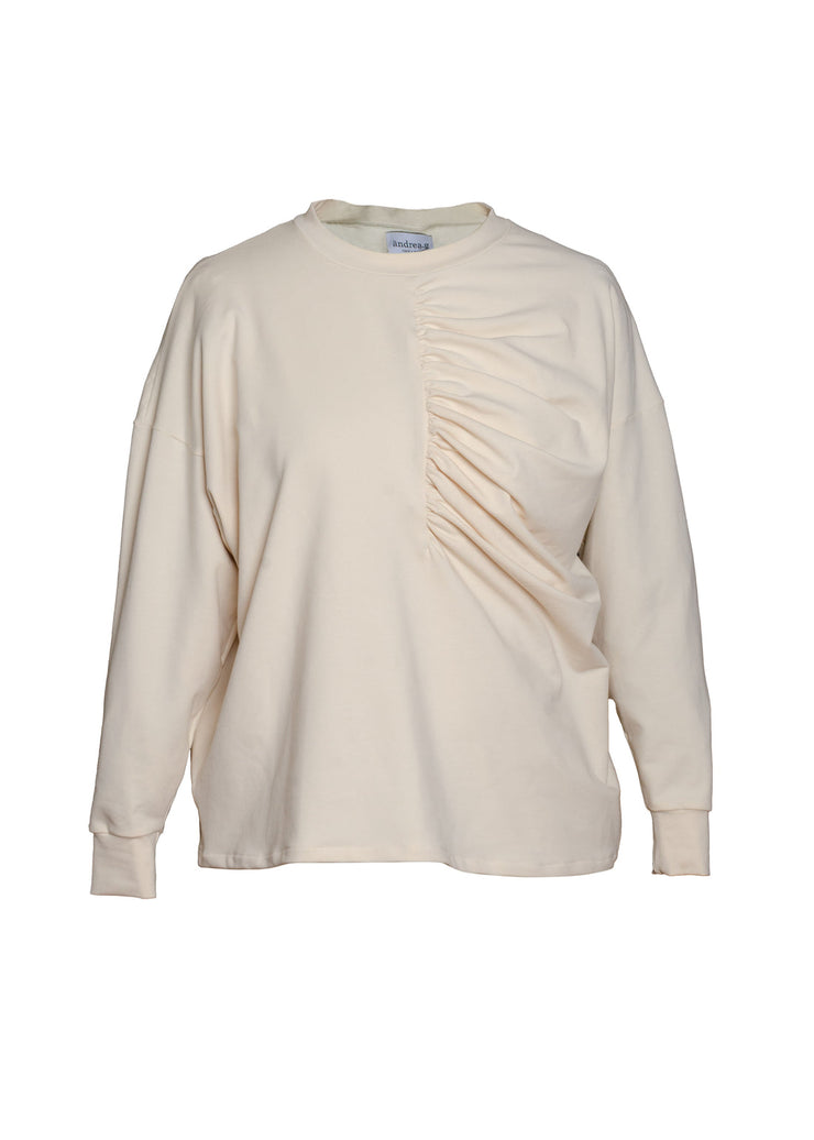 ANDREA.G - Astrid long sleeved top cream