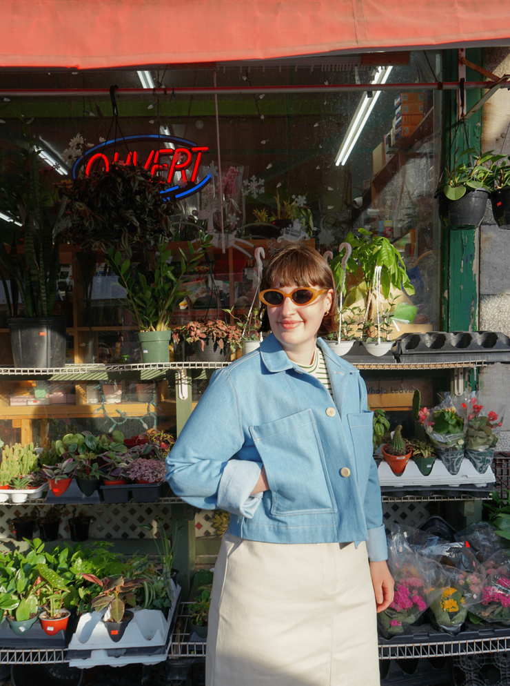 PRÉ-VENTE - Veste SEGRETA en jean bleu 