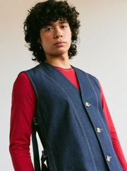 VERI - Sabato denim twill vest