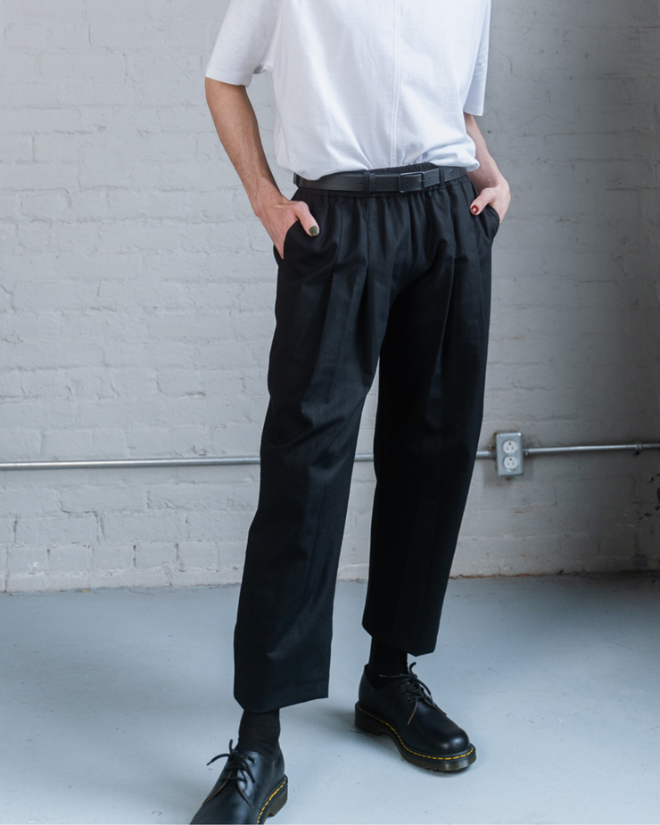ESSER - Black cotton-linen pant
