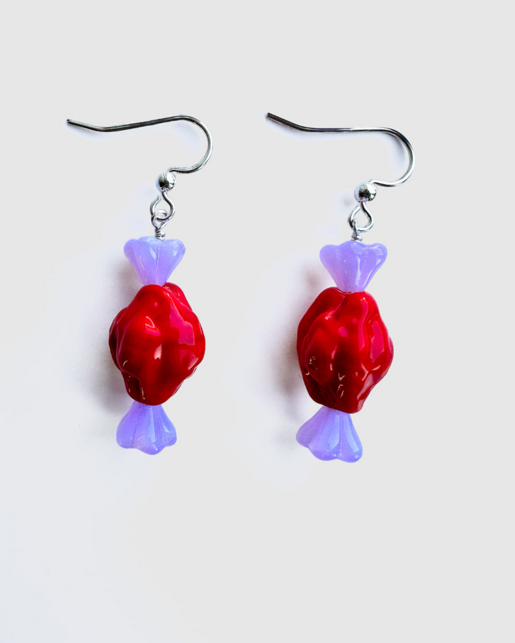 BO BARRA - Prune candy earrings
