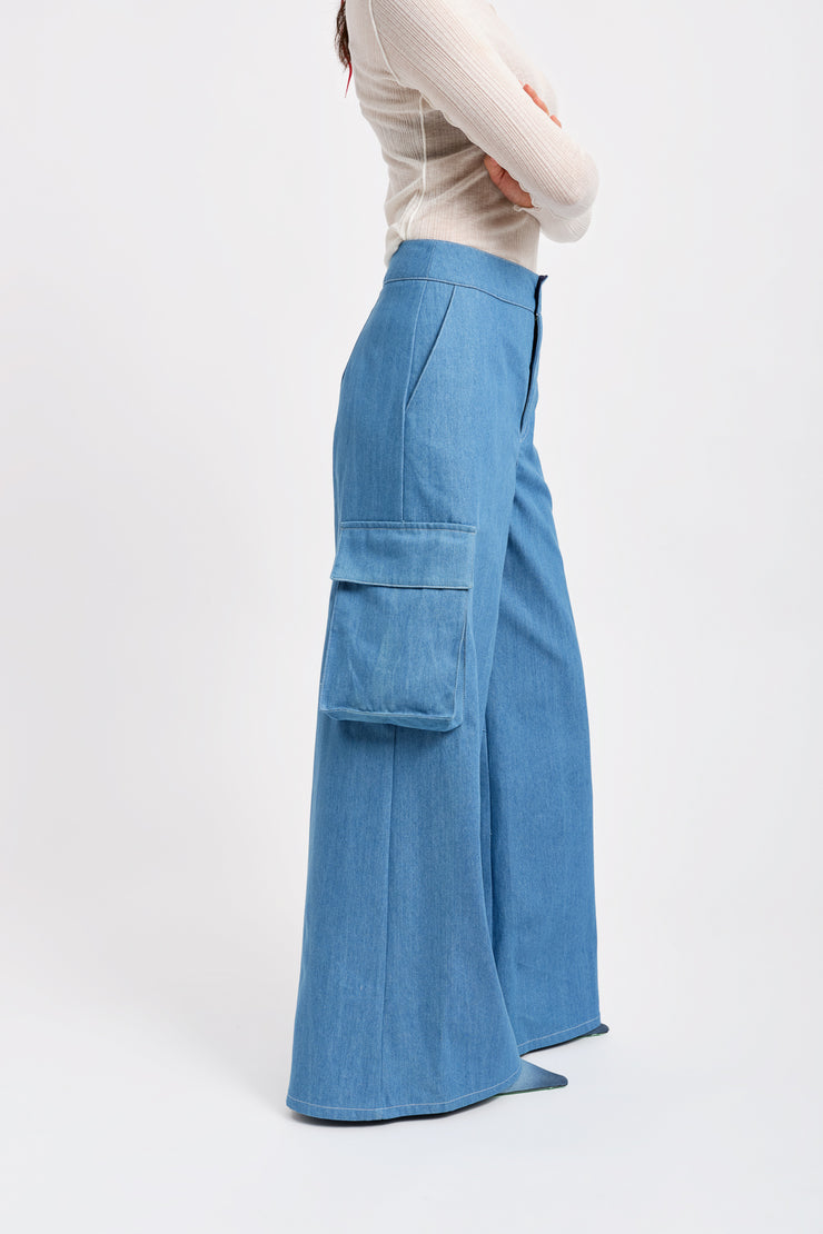 ELIZA FAULKNER - Cargo pant denim twill
