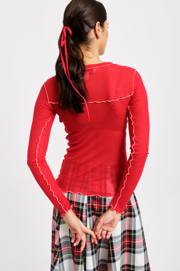 ELIZA FAULKNER - Delia top red