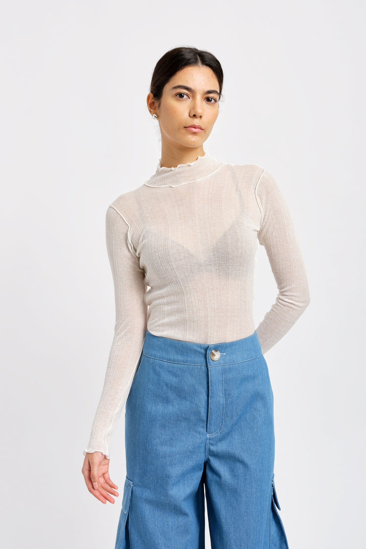 ELIZA FAULKNER - Jane longsleeve turtleneck off-white
