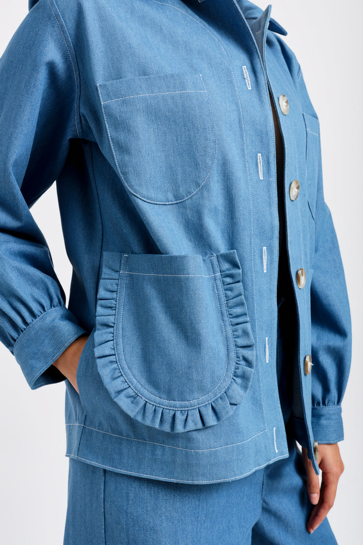 ELIZA FAULKNER -  Work jacket blue denim