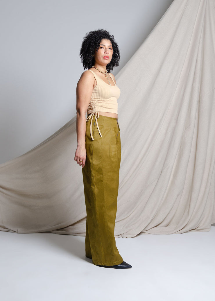 ANDREA.G - Josie high waist pants khaki