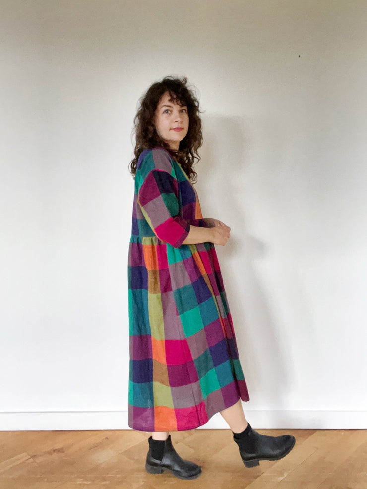 SUPAYANA - Rainbow Plaid Midi Dress