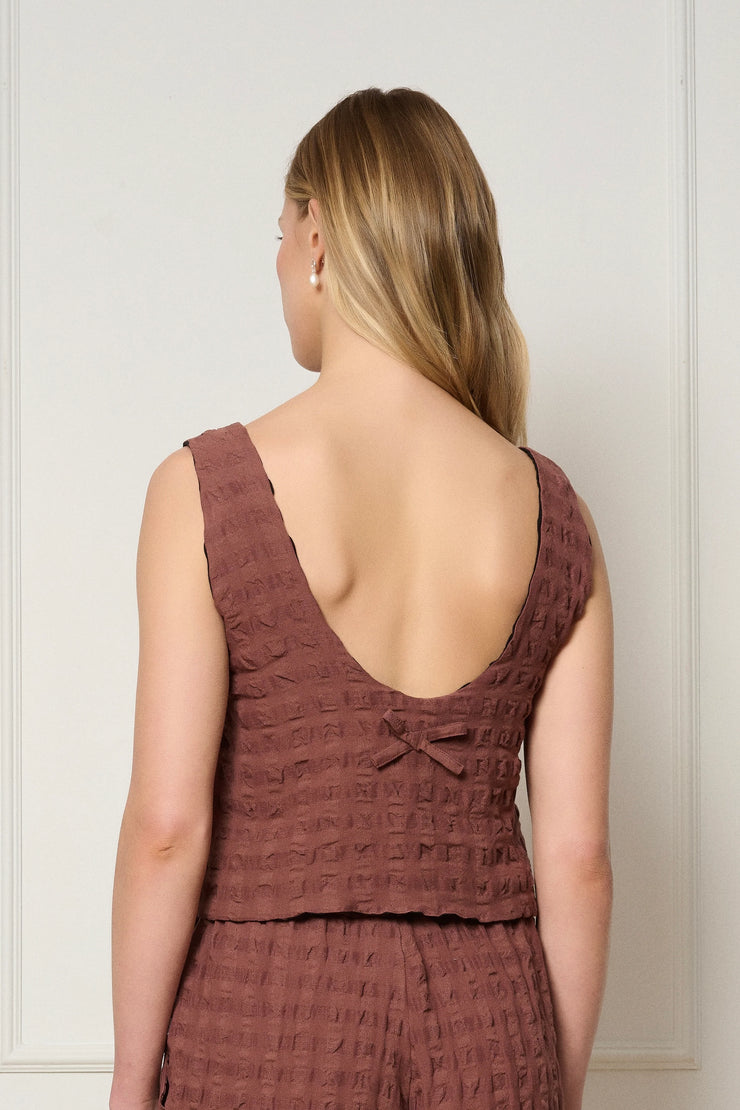 dorsaLi - Bohol Reversible Top - Mocha & Black