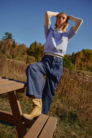 FERNANDA baseball sweatshirt in sky blue