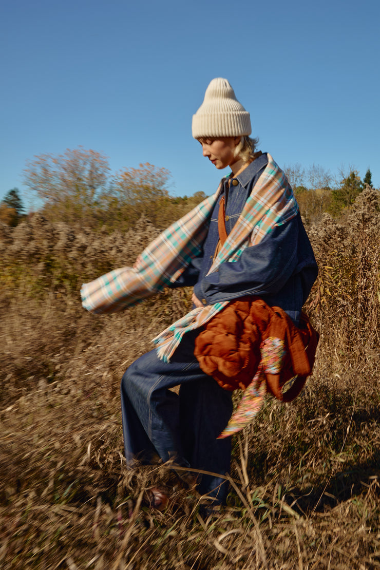 DISPATCH Plaid Eco Cotton Blend Twill scarf