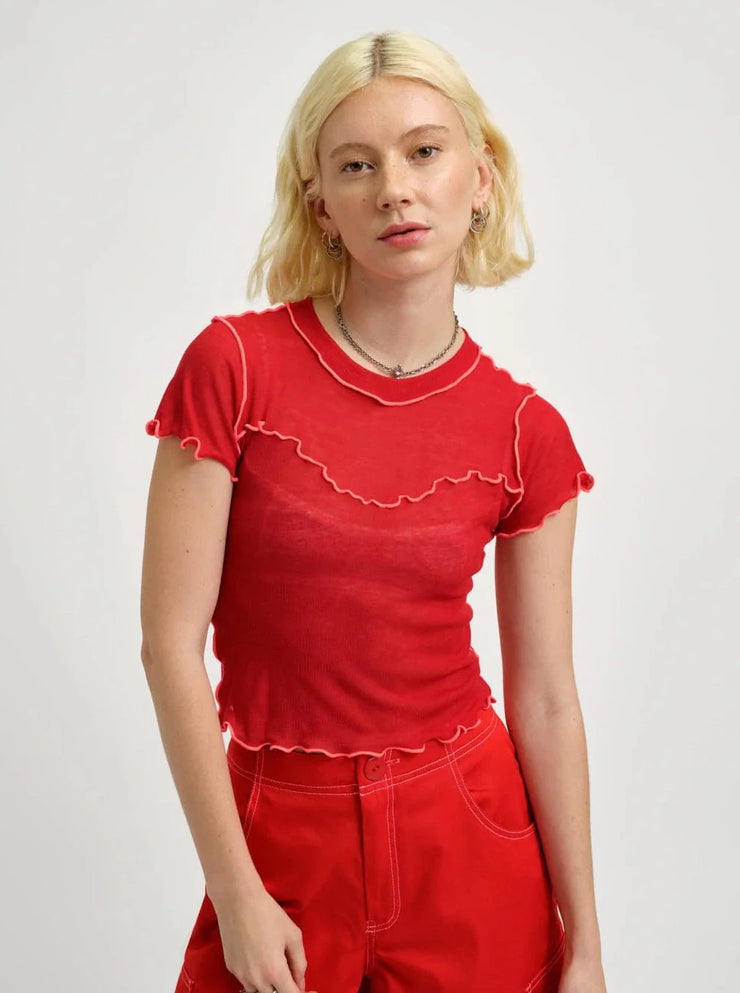 ELIZA FAULKNER - T-shirt Gigi rouge & rose