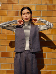 BERNIE blue-grey vest