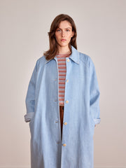 EXTRA trench en denim bleu - Fabriqué sur commande