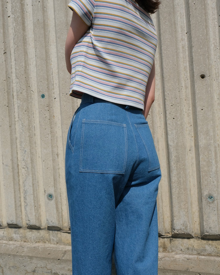 Pantalon WILENSKY en denim - taille 30 avec défaut dans le tissu
