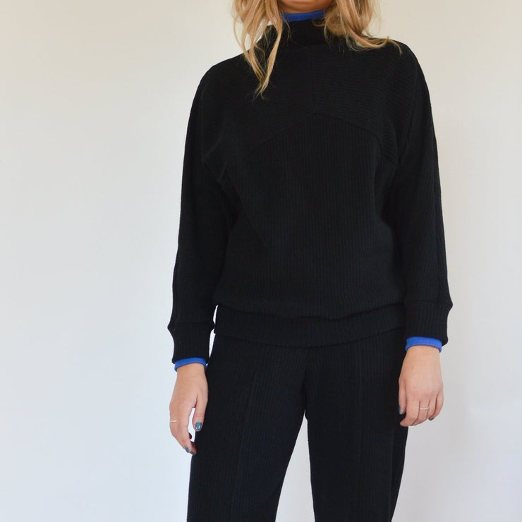 Pull col montant noir MARCUS