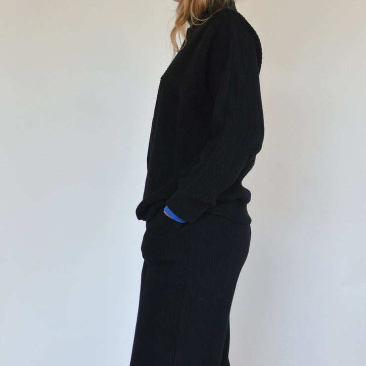 Pull col montant noir MARCUS