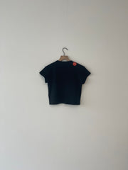 BROOK black t-shirt - XXS  & M with hole at neckline band