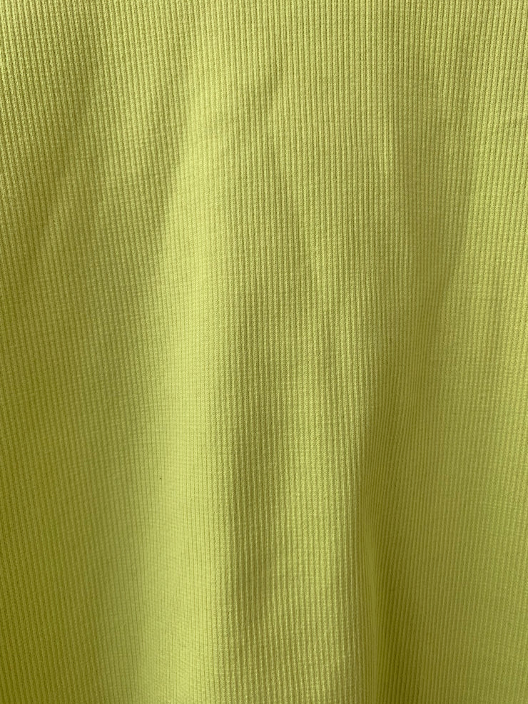 ADAMO lime mock neck-S/L/XXS with stain at back or fabric reverse