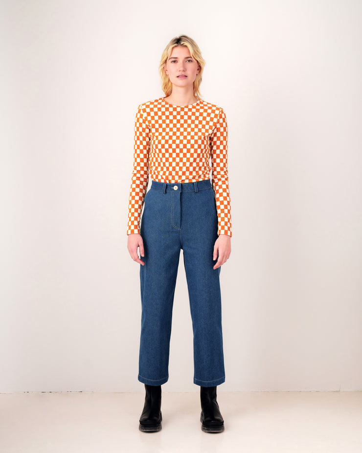 TIME OUT checkered top